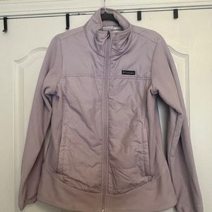 Purple women’s Columbia fleece jacket
